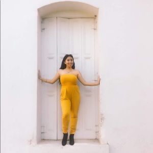 Yellow mustard jumpsuit